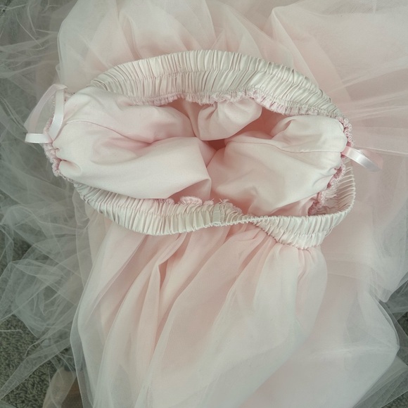 Elegant Pink Tulle Floor Length Skirt - Picture 4 of 5